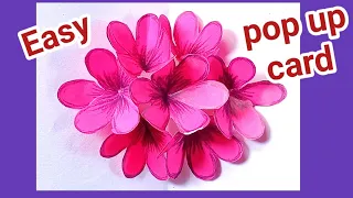 DIY 3D flower pop up card / pop up card for any occasion / festival card making #popupcard