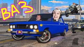 МАШИНКИ ВАЗ 2106 против ПОЛИЦИИ в GTA5!!! Разбили, НО не ПОЙМАЛИ?