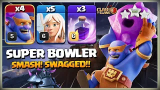 Crush All Bases! Th13 Super Bowler Smash | Th13 Super Bowler Attack strategy Clash of Clans in coc