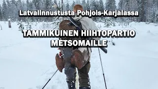 LATVAMETSOJA JA TEERIPARVIA. Tammikuinen metsästysretki Pohjois-Karjalassa.