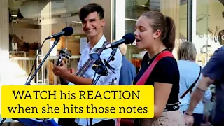 HIS REACTION WHEN SHE SINGS | Unchained Melody - Righteous Brothers | Allie Sherlock & Cuan Durkin