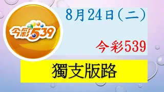 上期中 06【今彩539】8月24日（二）獨支版路參考 發哥539 請點圖看看 ！