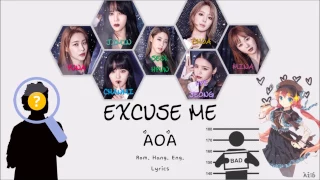 AOA (에이오에이) - Excuse Me Lyrics (Color Coded Rom. Hang. Eng.)