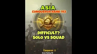 CONQUEROR SOLO VS SQUAD | How difficult is Conqueror TIER?