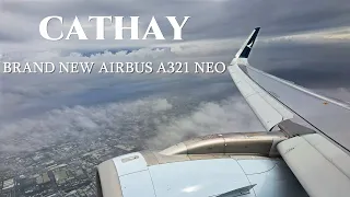 Cathay Pacific's Brand New Airbus A321neo Economy Class - Hong Kong to Taipei
