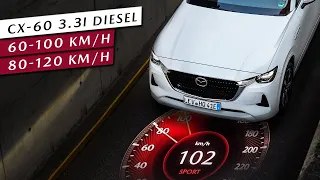 Beschleunigung 60-100 & 80-120 km/h | Mazda CX-60 3.3l Diesel vs. CX-60 PHEV & CX-5 Diesel