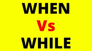 When Vs While || English Grammar || Happy To Teach