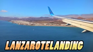 LANZAROTE Landing - Landing at Cesar Manrique Lanzarote Airport - Canary Islands (4k)
