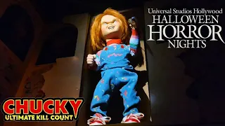 CHUCKY Ultimate Kill Count Haunted House POV, Halloween Horror Nights Hollywood 2023, HHN 32