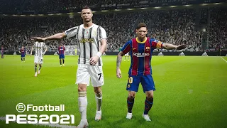 🔥 PES 2021 Realistic ● Juventus vs Barcelona - Ronaldo vs Messi ● Live Broadcast Gameplay