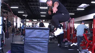 MY LAST SQUAT PR OF 2018! LARRYWHEELS VS BRADLEY MARTYN BOX JUMP