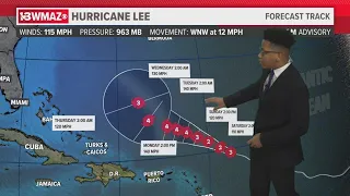 Saturday 9/9 5 AM: Hurricane Lee is expected to re-strengthen into a Major Hurricane