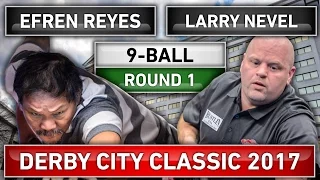 Efren Reyes New 2017 Match !!! v Larry Nevel ᴴᴰ 2017 Derby City Classic 9-ball Round 1