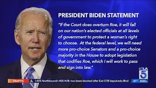 Biden responds after leaked draft opinion suggests Supreme Court will overturn Roe v. Wade