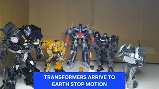 transformers arrive to earth stop motion
