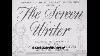 "THE SCREEN WRITER"  1951 MOTION PICTURE  INDUSTRY FILM   AGENTS & SCREENPLAYS 64474