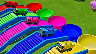 CARS OF COLORS! COLORED TRUCKS & CARS & TRACTORS #57 Farming Simulator 22 | LIVE