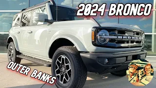 NEW 2024 FORD BRONCO OUTER BANKS: 4x4 OFFROAD LUXURY SUV- Walkaround, Startup & Interior-Cactus Gray