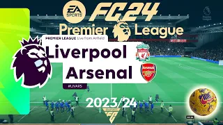 FC 24 Liverpool vs Arsenal | Premier League 23/24 | PS4 Full Match