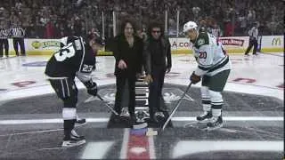 KISS Drop the Puck at Staples Center