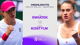 Iga Swiatek vs. Marta Kostyuk | 2024 Indian Wells Semifinal | WTA Match Highlights