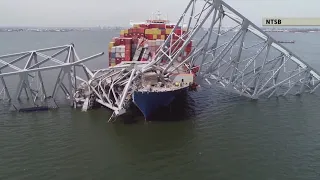 Federal investigators now reviewing the cargo data recorder of the ship that hit the Baltimore bridg