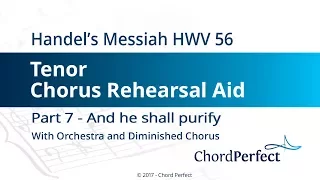 Handel's Messiah Part 7 - And he shall purify - Tenor Chorus Rehearsal Aid