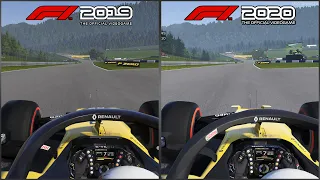 F1 2019 vs F1 2020 - Red Bull Ring (Spielberg) Comparison [4K 60FPS]