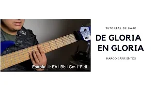 TUTORIAL DE BAJO I DE GLORIA EN GLORIA  I  MARCO BARRIENTOS