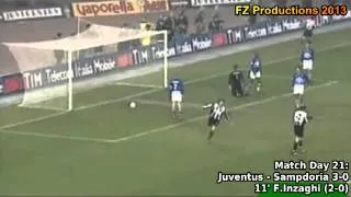 Serie A 1997-1998, day 21 Juventus - Sampdoria 3-0 (F.Inzaghi goal)