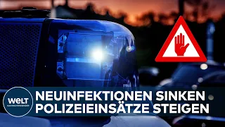 PANDEMIE in DEUTSCHLAND: Zwischen Corona-LOCKERUNGEN und Großeinsätzen der POLIZEI