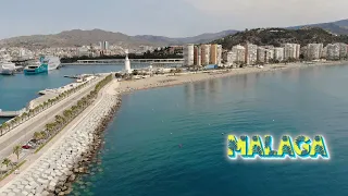 2023 Malaga, Spain, Drone Tour, Relaxing video, 4K