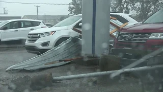 VIOLENT 80MPH HURRICANE-FORCE DOWNBURST - Hinton, OK - 04/29/17