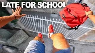 LATE FOR SCHOOL TOP 3 (Compilation Extreme Parkour POV)