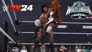 Full Match | WWE 2K24 - Rhea Ripley Vs Becky Lynch | Wrestlemania 40