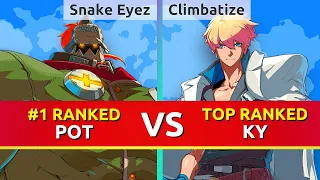 GGST ▰ Snake Eyez (#1 Ranked Potemkin) vs Climbatize (TOP Ranked Ky). Guilty Gear Strive