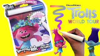 Trolls World Tour Imagine Ink Coloring Book with Magic Marker! Chanel Toys