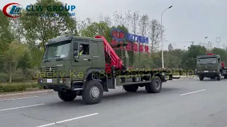 How to operate 4x4 SINOTRUK Off Road Towing Truck With Crane