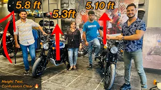 Royal Enfield Hunter 350 Seat HEIGHT Test | Will 5.8 & 5.11ft is Overheight ? Better Than TVS Ronin?