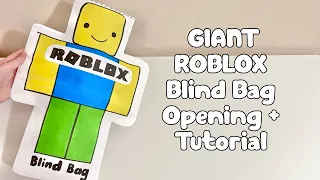 💛paper diy💛 ROBLOX giant Blind Bag opening + tutorial | ASMR | applefrog