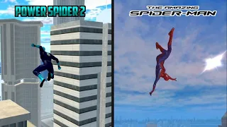 Amazing spider man Vs Power spider 2 | web swinging,wall climbing comparison!