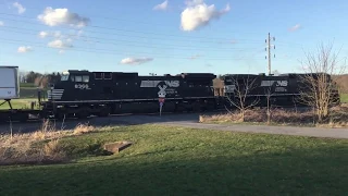 Eastbound NS 20K Intermodal On A Windy Day Annville PA