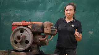 The Girl Restoration, repair old D8 diesel engine For a poor woman, shocked her (ep4)