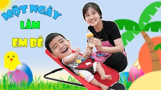 Trải Nghiệm Một Ngày Làm Em Bé ♥ Min Min TV Minh Khoa