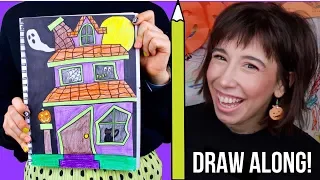 How to Draw a Haunted House | Draw Along for Kids | Bri Reads