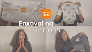 Comprinha para o bebê na EUROPA, pijamas e mala maternidade na TEMU| ENXOVAL MINIMALISTA 0 a 3 meses