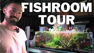 BREEDING for PROFIT in his Garage - The Aquarium Guy Full Fishroom Tour