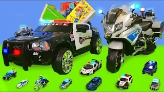 Police Cars Toy Vehicles for Kids Excavator, Tractor, Fire Truck, Garbage Trucks