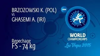 Repechage FS - 74 kg: A. GHASEMI (IRI) df. K. BRZOZOWSKI (POL), 8-3