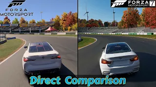 Forza Motorsport 2023 vs Forza Motorsport 7 of 2017 - Direct Comparison 4k Gameplay max graphics